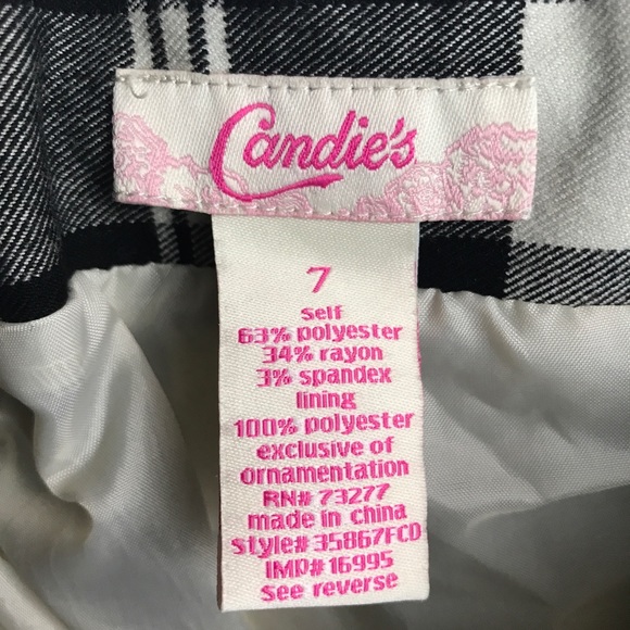 Candies Pleated Black and White Sheath Dress sz 7 - Picture 7 of 7